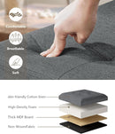 Charcoal Gray Classic Folding Storage Ottoman 43Inch