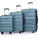 Expandable 3 Piece Luggage Sets PC Lightweight & Durable Suitcase with Two Hooks, Spinner Wheels, TSA Lock, (21/25/29) Dark Green