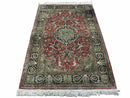 Persian Qum Silk Rug 3.8 x 5.6, Silk on Silk, Animal Pictorials, Fine 330 KPSI