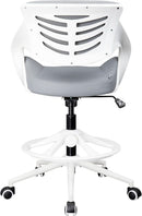 Ergonomic Drafting Chair With Lumbar Support Grey Office