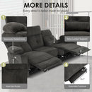 80 Inch Massage Recliner Sofa With Remote And USB Ports
