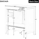 30' Bathroom Vanity with Sink, Bathroom Vanity Cabinet with Three Drawers and Door, Solid Wood and MDF, White