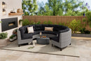 Outdoor U-Shaped 6 Seater Patio Sofa Set (Set of 6, without table)