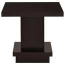 Reston 3-piece Square Coffee and End Table Set Cappuccino