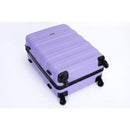 Expandable 3 Piece Luggage Sets PC Lightweight & Durable Suitcase with Two Hooks, Spinner Wheels, TSA Lock, (21/25/29) Purple