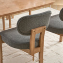 Wooden Dining Chairs Set of 2, Modern Fabric Upholstered Dining Room Chair Kitchen Chairs, Farmhouse Dinner Chair for Kitchen Dining Room