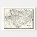 Vintage Map of Austria 1893