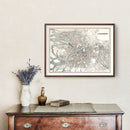 Vintage Map of Saint Petersburg, Russia 1893