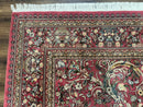Sino Persian Rug 9x12, Fine 290 KPSI, Rose-Red, Floral Allover