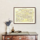 Vintage Map of Brussels, Belgium 1883