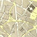 Vintage Map of Brussels, Belgium 1883