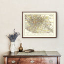 Vintage Map of Berlin, Germany 1883