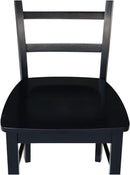 Set Of 2 Black Madrid Ladderback Dining Chairs For Kitchen