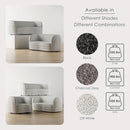 Nimiane Boucle 3 Piece Sofa Set Off White Modern Collection