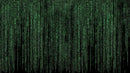 Computer Matrix Style Lines of Code Wall Mural. Science Fiction Decor.