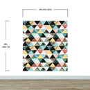 Triangle Geometric Abstract Palm Tree Leaves Pattern Wall Mural.