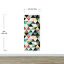 Triangle Geometric Abstract Palm Tree Leaves Pattern Wall Mural.