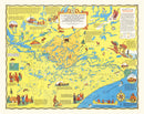 Vintage Lake of the Woods & Boundary Waters Map 1949