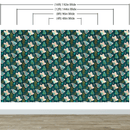 Butterfly Pattern Wall Mural. Retro Green and Gold Color Illustration Design. Bedroom, Nursery, Home Decor.
