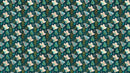 Butterfly Pattern Wall Mural. Retro Green and Gold Color Illustration Design. Bedroom, Nursery, Home Decor.