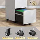Locking 2 Drawer File Cabinet For Home Office Metal Under Desk Fully Assembled With Smooth Full Extension Slides