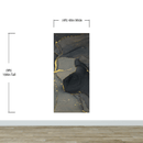 Abstract Black and Gold Agate Marble Stone Pattern Wall Mural. Removable Peel and Stick Wallpaper.