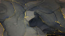 Abstract Black and Gold Agate Marble Stone Pattern Wall Mural. Removable Peel and Stick Wallpaper.