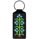 Flower Key Chain Cross-stitch kit on artificial leather FLHL-024