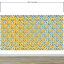 Yellow Floral Flower Background Pattern Wall Mural.