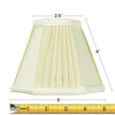 5"W x 5"H Set of 6 Egg Shell Beige Chandelier Clip-On Lampshade