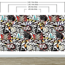Graffiti Art Wall Mural. Street Art Urban Theme Artwork.