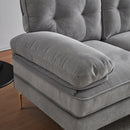 82.6' Modern Sectional Sofas Couches Velvet L Shaped Couches for Living Room, Bedroom(Old SKU:SG000980AAE), Light Grey