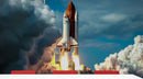 Space Shuttle Wall Mural Wallpaper. NASA Theme Wall Decor.