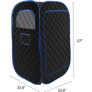 Portable Steam Sauna, Portable Sauna for Home, Sauna Tent Sauna Box with 3L Steamer with Remote Control and Folding Chair, Black
