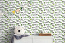 Tiger and Leopard Wallpaper Pattern. Safari Animal Print Wall Mural.