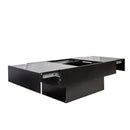 Coffee Table with Sliding Tabletop, Center Table with Hidden Storage Compartment, Extendable Table  for Living Room