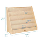 Natural Wood Single Sided Book Display Classroom Bookshelf