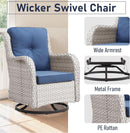 Cozy 11 Piece Outdoor Furniture Set with Swivel Chairs