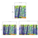 Watercolor Forest Wallpaper. Colorful Forest Peel and Stick Wall Mural.