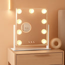 Vanity Mirror With Lights 9 Dimmable Bulbs 3 Color Lighting White