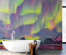 Aurora Borealis Wallpaper, Peel and Stick Wall Mural. Northern Lights Art Painting. Colorful Wallpaper.