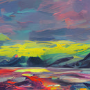 Aurora Borealis Wallpaper, Peel and Stick Wall Mural. Northern Lights Art Painting. Colorful Wallpaper.