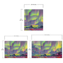 Aurora Borealis Wallpaper, Peel and Stick Wall Mural. Northern Lights Art Painting. Colorful Wallpaper.