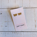 FUCK OFF Text Goldtone Stud Earrings