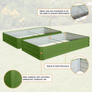 6 x 3 x 1 ft (2 pack) Metal Garden Bed,Outdoor Planter Box Metal Patio Kit Planting Bed for Vegetables Flowers Herb,Green
