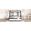 Twin Size Metal House Bed with Trundle, Black