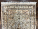 Turkish Kayseri Silk Rug 4x6, Tree of Life Pattern, Vintage Handmade Hand Knotted Carpet, Animal Pictorials, Birds