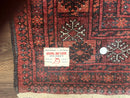 Antique Persian Turkoman Rug 5x6, Red