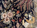 Persian Qum Pictorial Rug 4.8 x 6.5 - Layla & Majnun, Birds