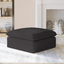 Black Storage Ottoman With Removable Cushion Covers